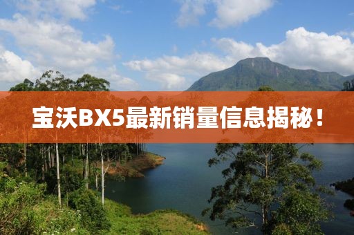 寶沃BX5最新銷量信息揭秘！