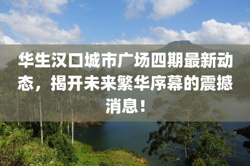 華生漢口城市廣場(chǎng)四期最新動(dòng)態(tài)，揭開(kāi)未來(lái)繁華序幕的震撼消息！